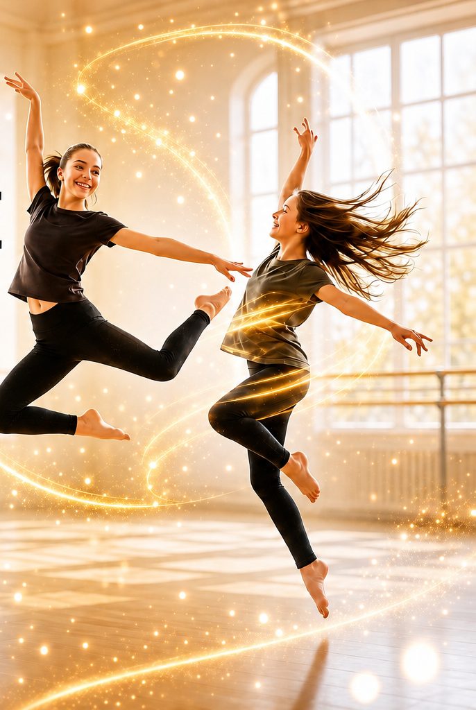 Дети занимаются современным танцем в студии AnDance